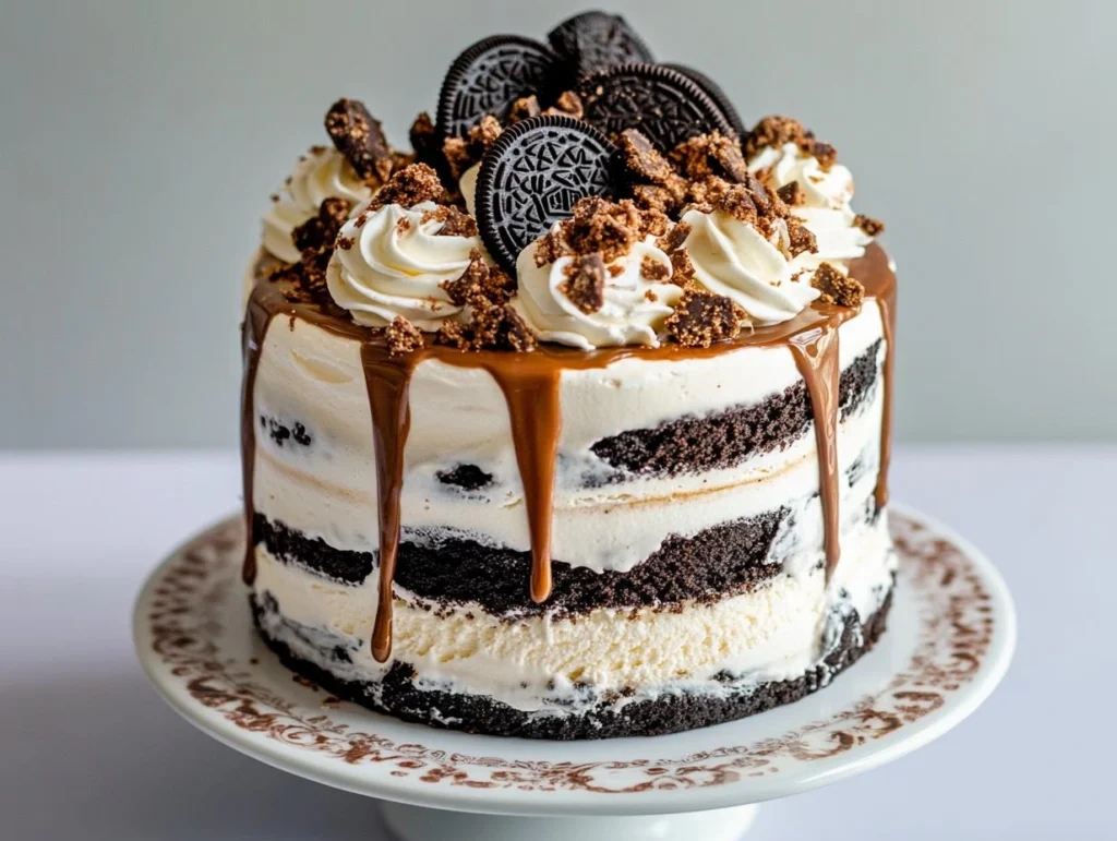 Oreo ice cream served at a summer party.