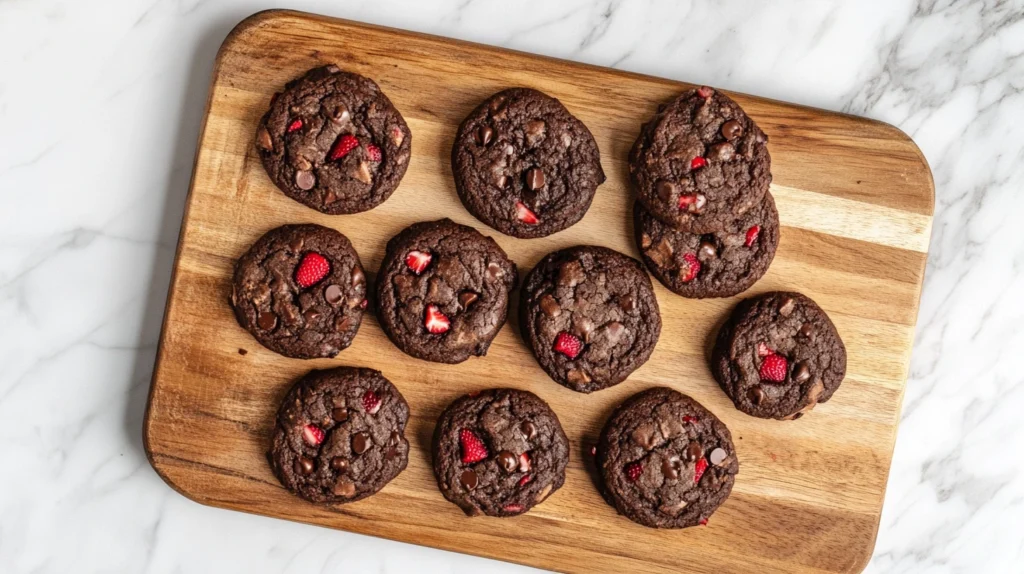 Vegan, gluten-free, and keto strawberry chocolate cookie variations